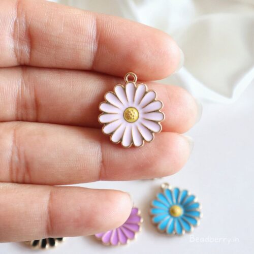 Pink Daisy Charm