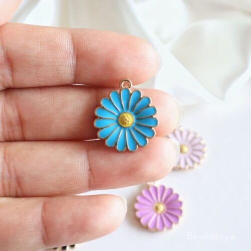 Blue Daisy Charm