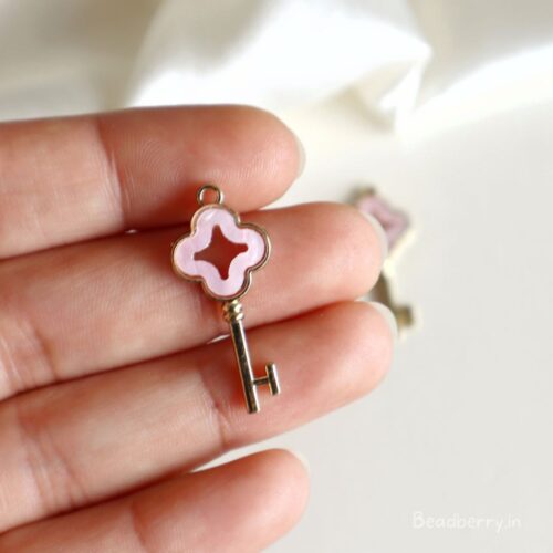 Pink Key Charm