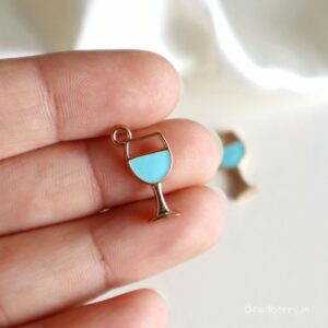 Blue Wine Glass Charm/Pendant