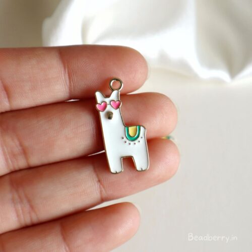 Happy Dog Enamel Charm