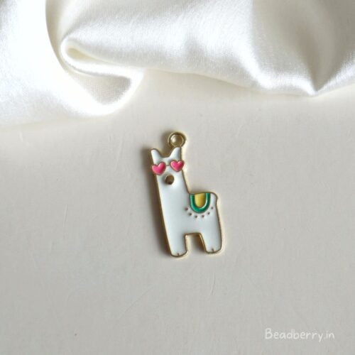 Happy Dog Enamel Charm