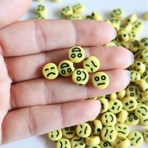 Mixed Emoticons Acrylic Beads- 20gm