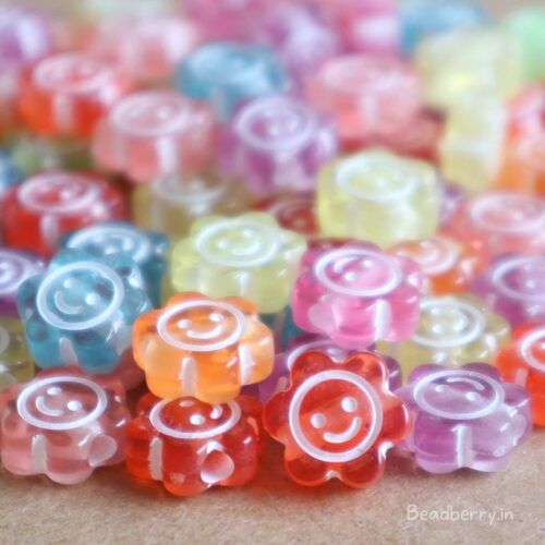 Smiley Flower Beads