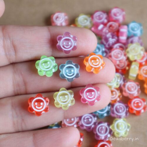 Smiley Flower Beads