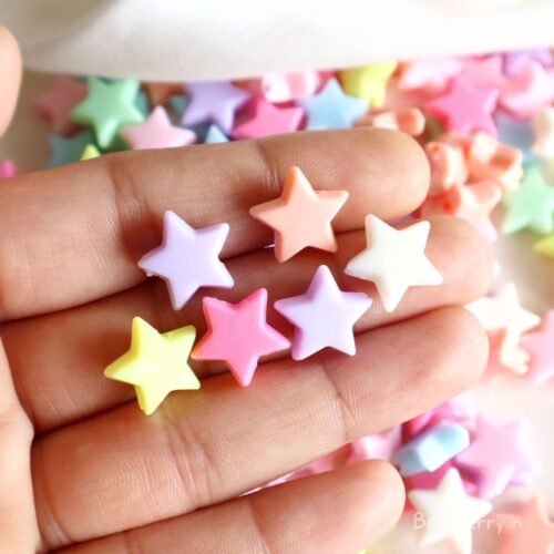 Pastel Star Acrylic Beads