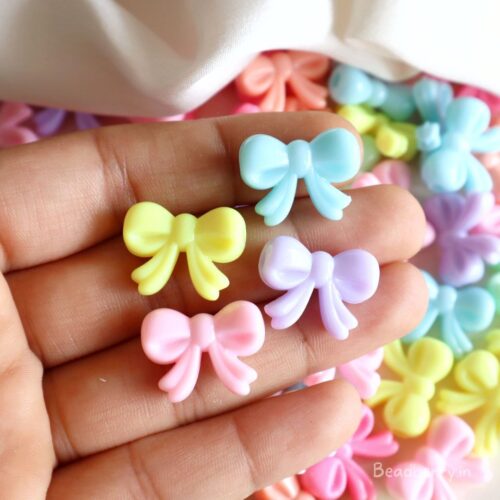 Pastel Bow Acrylic Beads