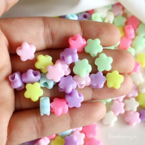 Pastel Flower Acrylic Beads