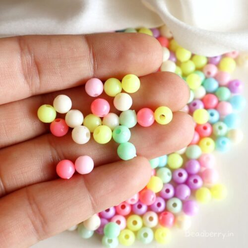 Pastel Round Acrylic Beads