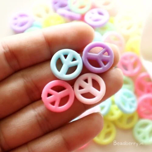 Pastel Circular Acrylic Beads