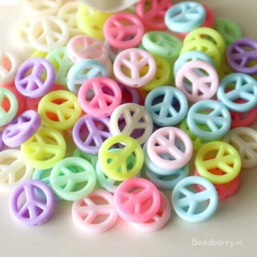 Pastel Circular Acrylic Beads