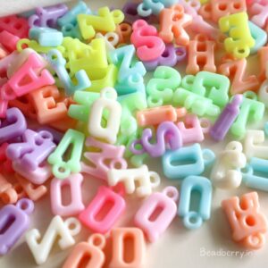 Pastel Alphabet Acrylic Charms