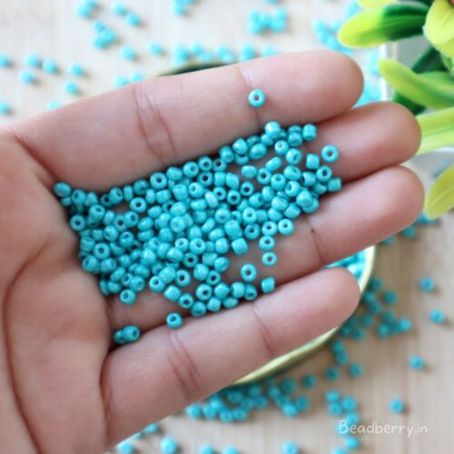 Turquoise Seed Beads | Size-8.0 (3mm) | 10gm