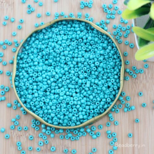 Turquoise Seed Beads | Size-8.0 (3mm) | 10gm