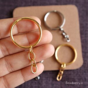 Golden Keyring With Chain- Pack Of 5