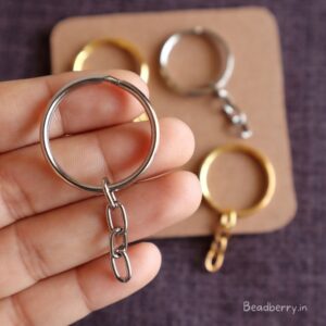 Silver Keyring With Chain- Pack Of 5