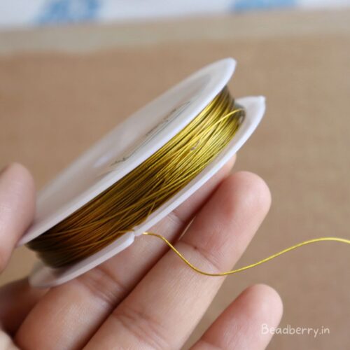 Golden Metal Beading Wire Roll For Jewelry Making