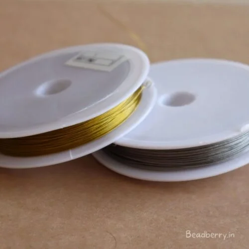 Silver Metal Beading Wire Roll For Jewelry Making