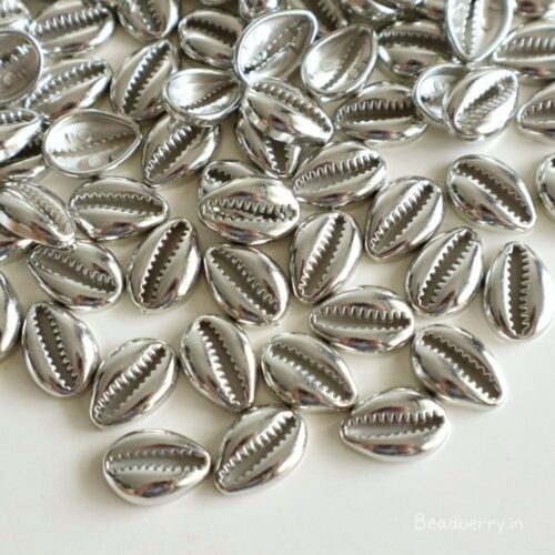 Silver Cowrie Shells- 30Pcs