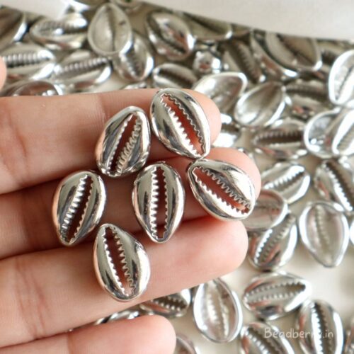 Silver Cowrie Shells- 30Pcs