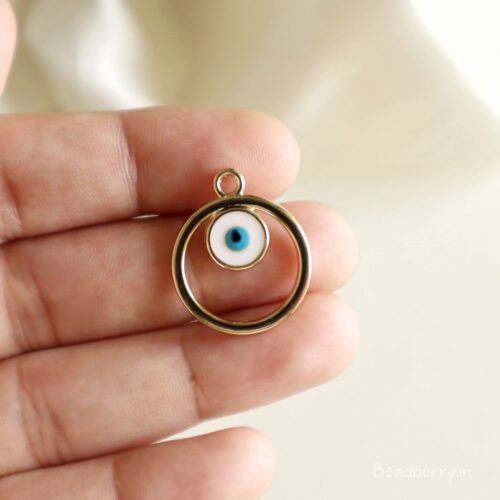 White Evil Eye Charms/Pendants