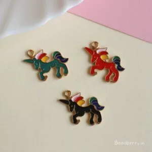 Enamel Alloy Unicorn Charms
