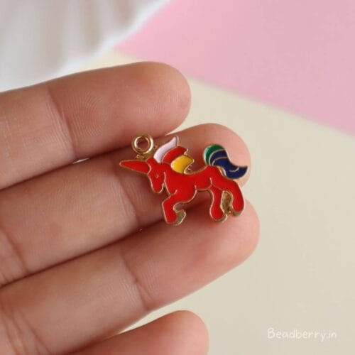 Enamel Alloy Unicorn Charms