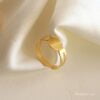 Golden Finger Ring Base- 10 Pcs