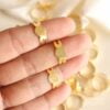 Golden Finger Ring Base- 10 Pcs