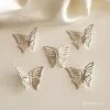 Silver butterfly Charms-5 Pcs
