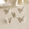 Silver butterfly Charms-5 Pcs