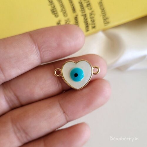 Heart Evil Eye Connector Charm