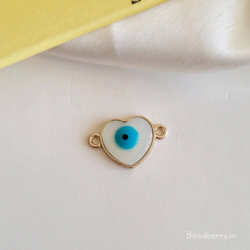 Heart Evil Eye Connector Charm