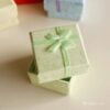 Light Green Color Ring Box | Size: 4X4X3cm | Paper Ring Box