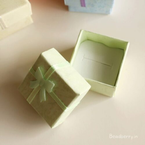 Green Color Ring Box | Size: 4X4X3cm