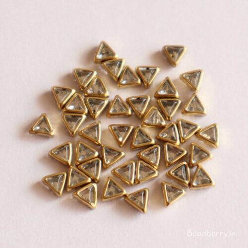 Triangle Shape Kundan Stones