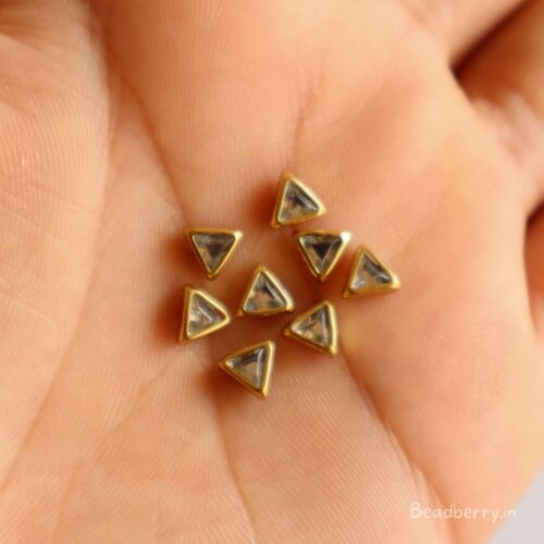 Triangle Shape Kundan Stones