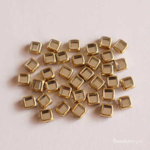 Kundan Stones-Square Shape | Size: 4mm | Pack Of 10gms