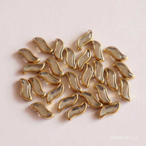 Kundan Stones-S Shape | Size: 10x5mm | Pack Of 10gms