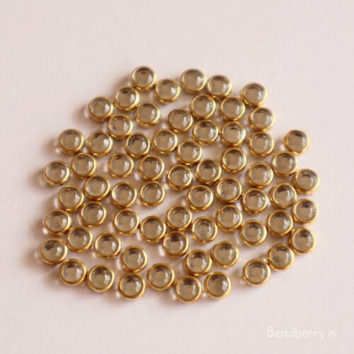 Kundan Stones-Round Shape | Size: 4mm | Pack Of 10gms