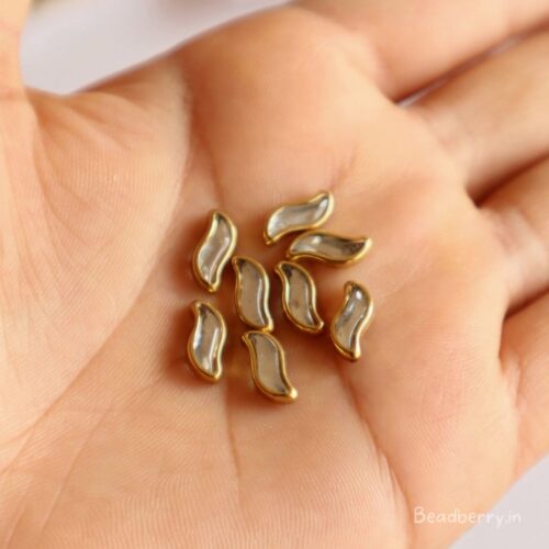 Kundan Stones-S Shape | Size: 10x5mm | Pack Of 10gms