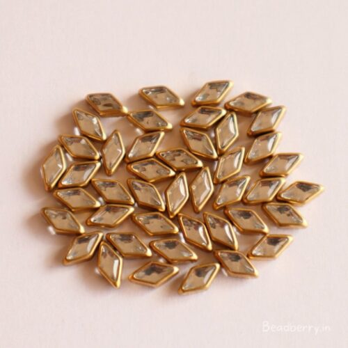 Kundan Stones-Diamond Shape | Size: 8mm | Pack Of 10gms