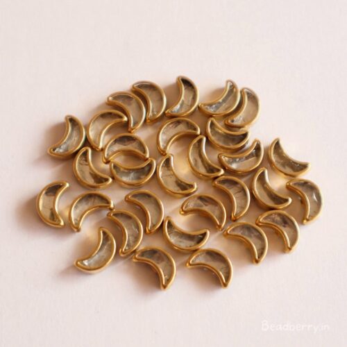 Kundan Stones-Cresent Shape | Size: 8x4mm | Pack Of 10gms