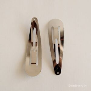Big Silver Tic Tac Hair Pins/Clips | Size: 87mm | 4 Pcs