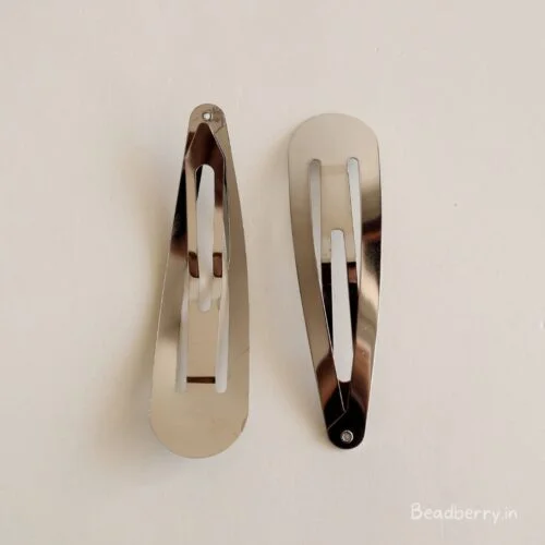 Big Silver Tic Tac Hair Pins/Clips | Size: 87mm | 4 Pcs