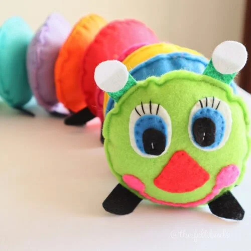 Handmade Felt Caterpillar Soft Toy