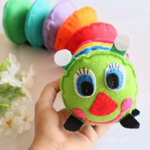 Handmade Felt Caterpillar Soft Toy