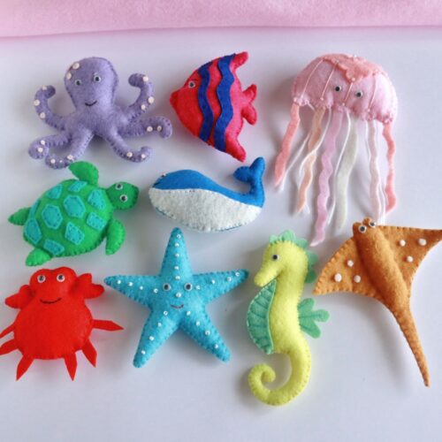 Felt Sea Creature Toys | Photography Props | Return Gifts For Kids