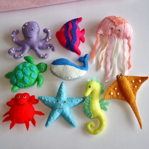 Felt Sea Creature Toys | Photography Props | Return Gifts For Kids