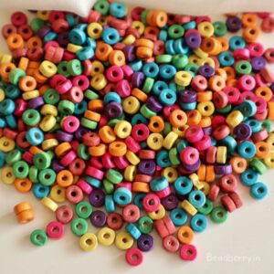 Multicolor Wooden Beads | Size: 6mm | 50gm
